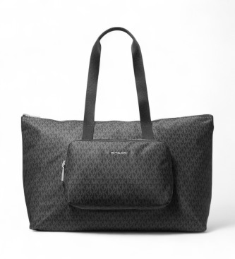 Bolso tote Tanner grande, plegable y reversible con estampado de logotipos negro (OSFA), Casual, Poliést