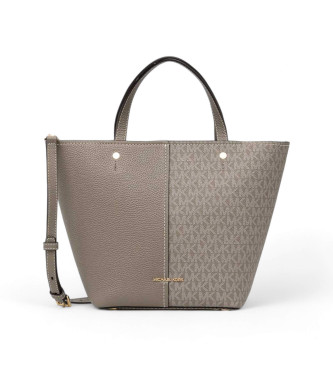 Michael Kors para mujer. 30T5GFFT2B Bolso tote Flora grande de piel con logotipo gris (OSFA), Casual, PVC