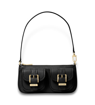 Michael Kors para mujer. 32S5GZCU1L Bolso Zoe pequeño negro (OSFA), Casual, Piel