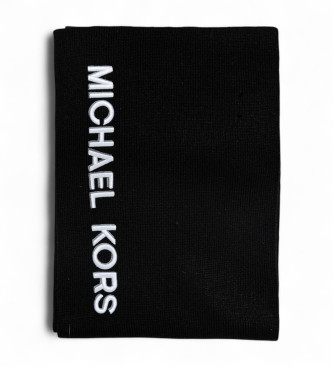 Michael Kors para hombre. MKMC542078 Bufanda logotipo negro (OSFA), Casual, Acrílico