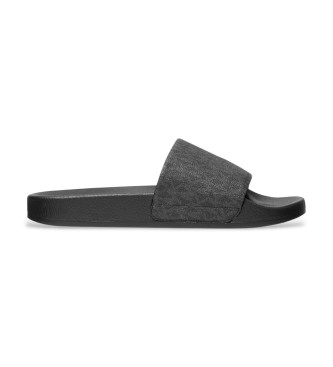 Michael Kors para hombre. 42R0JSFA3Q Chanclas Jake negro (43.5), Plano, Ninguno, Beachwear