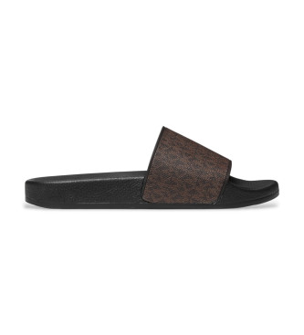 Michael Kors para hombre. 42R0JSFA3Q Chanclas Jake marrón (41), Plano, Ninguno, Beachwear