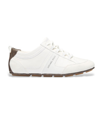 Michael Kors para mujer. 43S6KLFS1L Zapatillas Keely de piel blanco (41), Plano, Cordones, Casual