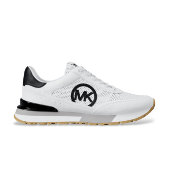 Michael Kors para mujer. 43S6NOFS3L Zapatillas logotipo lateral blanco (38.5), Piel, Plano, Cordones, Casual