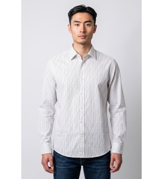 Para hombre. CT64005LA8 Camisa de manga larga Pinstripe (S), Casual, Algodón Reciclado