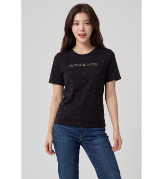 Michael Kors Camiseta Classic MK Stud negro