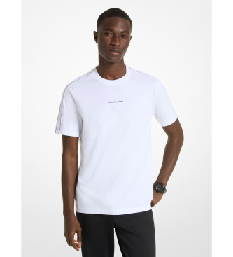 Michael Kors Para Hombre. CT4524E1V2 Camiseta Con Rayas Y Logo Blanco (Xxl), Casual, AlgodóN, Manga Corta-image