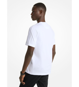 Michael Kors Para Hombre. CT4524E1V2 Camiseta Con Rayas Y Logo Blanco (L), Casual, AlgodóN, Manga Corta-image