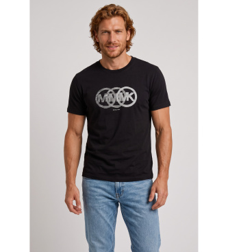 Michael Kors Camiseta Split Victory Logo negro