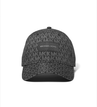Michael Kors para hombre. CF500532QQ Gorra Label negro (OSFA), Casual, Poliéster Reciclado