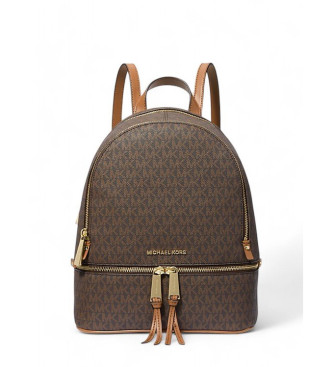 Michael Kors para mujer. 30S7GEZB1B Mochila Rhea mediana marrón (OSFA), Casual, Sintético