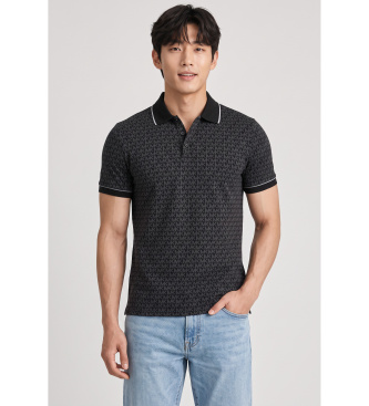 Michael Kors Polo de punto liso de algodón con logotipo negro