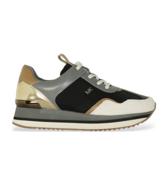 Michael Kors Para Mujer. 43F5RNFS2D Zapatillas De Piel Raina Trainer Multicolor (41), 1 A 3Cm, Cordones, Casual-image