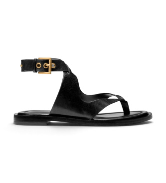 Michael Kors Sandalia Irene de piel con tiras cruzadas negro