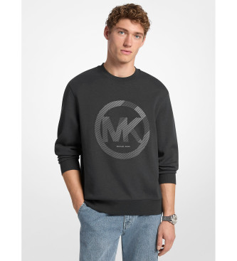 Michael Kors para hombre. CF552G25MF Sudadera con logotipo en relieve negro (S), Casual, Algodón