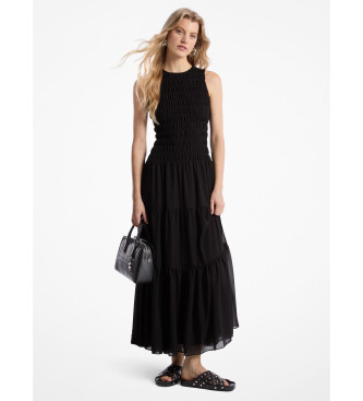 Para mujer. MS582VF7R3 Vestido de tirantes de georgette fruncido (XS), Casual, Poliéster, Sin mangas / Tirantes