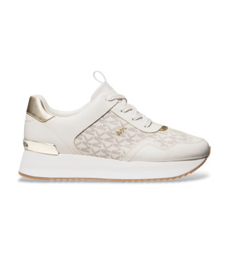 Michael Kors para mujer. 43R4RNFSAB Zapatilla Raina beige (40), 1 a 3cm, Cordones, Casual