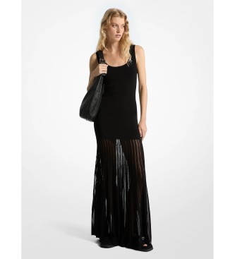 Michael Kors Vestido maxi escote redondo negro