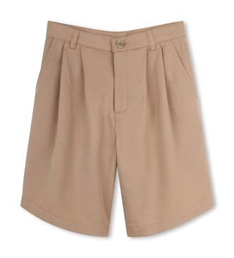 Michael Kors para niña. R30565 Shorts Tencel beige (12Años= 150cm), Casual, Poliéster, moda infantil