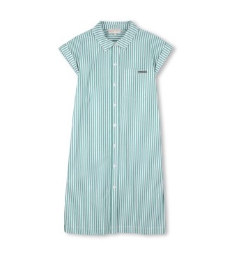 Michael Kors para niña. R30597 Vestido Camisero turquesa (8Años= 126cm), Casual, Verde, Algodón, Clásico, Sin mangas / Tirantes, moda infant