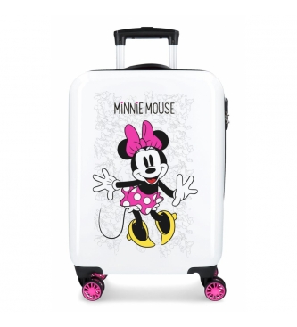 Joumma Bags unisex para niños. 4681764 Maleta de cabina rígida Minnie Enjoy the Day -36x55x20cm- (OSFA), Blanco, Casual, Sintético, ABS/Poli