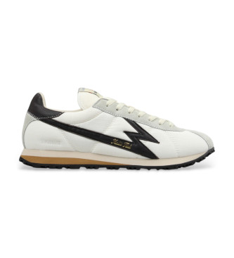 MOA Conceptvoor mannen. FL081 Flash Leren Sneakers Wit (40), Leer, Plat, Veters, Casual