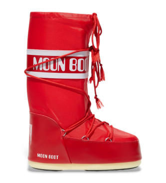 Moon Boot para mujer. 80D1400440 Botas Icon Nylon rojo (39/41), Plano, Ninguno, Casual, Nieve