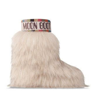 Moon Bootvoor vrouwen. 80D1409600 Icon Yeti Mid beige laarzen (39/41), Leer, 1 tot 3 cm, Geen, Casual