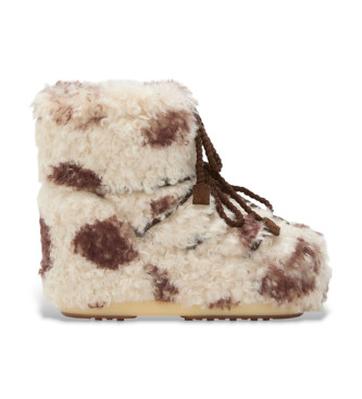 Moon Boot para mujer. 80D1409690 Botines Icon Low Curly beige (36/38), Plano, Cordones, Casual