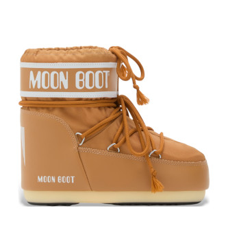 Moon Boot unisex. 80D1409340 Botines Icon Low Nylon marrón (36/38), Plano, Cordones, Casual