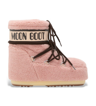 Moon Boot para mujer. 80D1409700 Botines Icon Polar Low rosa (39/41), Plano, Cordones, Casual