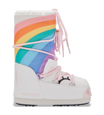 Moon Boot para niña. 80D3400270 Botas Icon Unicorn blanco (23/26), Plano, Cordones, Casual, moda infantil
