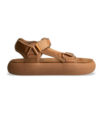 Moon Boot para mujer. 80D2420010 Sandalias Icon Slide marrón (36), Plano, Velcro, Casual