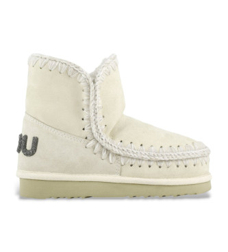 Botines de piel Eskimo 18 glitter logo vainilla (40), Beige, Plano, Ninguno, Casual