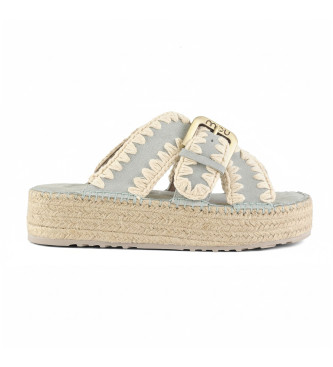 Mou para mulher. MU.SW641003A Sandálias de juta multicoloridas (39), 3 a 5cm, Nenhum, Casual