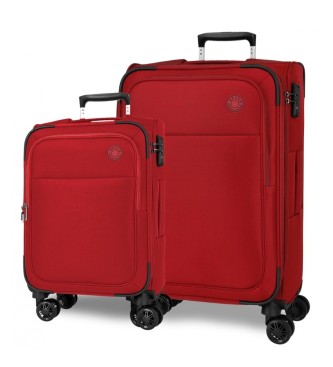 Movom. Conjunto de malas Atlanta 56 - 66 vermelho Movom
