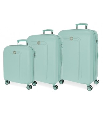 Movom. Conjunto de malas r?gidas Riga 55-70-80cm turquesa Movom