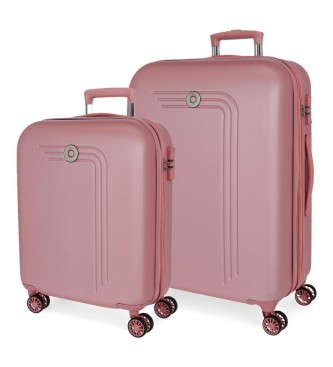 Movom unisex. 5998965 Juego de Maletas Riga rígidas 55-70cm rosa (OSFA), Casual, ABS/Policarbonato, Grande, Cabina, Movom outlet 2024.