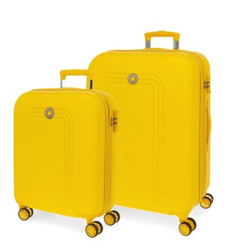 Movom. Conjunto de malas rÃ­gidas expansÃ­veis Riga Yellow 55-70cm Rig