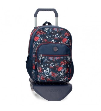 Movom unisex para niños. 27622T1 Mochila Free time con carro 38 cm marino (OSFA), Casual, Multicolor, Poliéster, moda infantil, Movom outlet