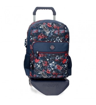 Movom unisex para niños. 27623T1 Mochila Free time con carro 42 cm marino (OSFA), Casual, Multicolor, Poliéster, moda infantil, Movom outlet
