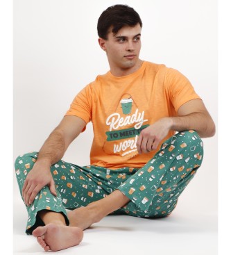 Aznar Innova para homem. Pijamas de Manga Curta para Homens Prontos