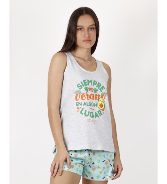 Aznar Innova para mulher. Pijama de Verão Feminino com Alças Ã? Semp