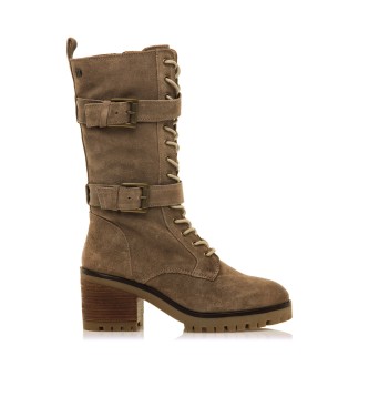 MTNG para mujer. 52683 Botas de piel Hill Marron (40), Marrón, 3 a 5cm, Cremallera, Casual, MTNG outlet 2024.