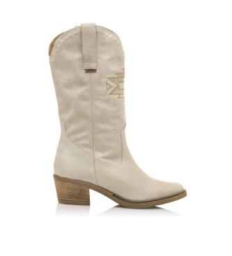 MTNG para mujer. 52619 Bota de piel Casual Mexican Blanco - Altura tacón 5cm - (41), 5 a 8cm, Cremallera, MTNG outlet 2024.
