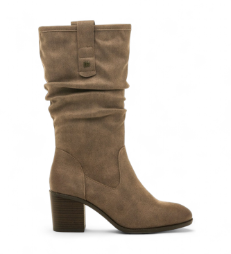 Mustang para mujer. 59357 Botas Miriana marrón (37), Tela, 5 a 8cm, Cremallera, Casual