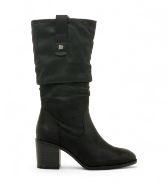 Mustang para mujer. 59357 Botas Miriana negro (39), Tela, 5 a 8cm, Cremallera, Casual