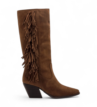 MTNG para mujer. 55918 Botas de Piel Missouri marrón (37), 3 a 5cm, Cremallera, Casual