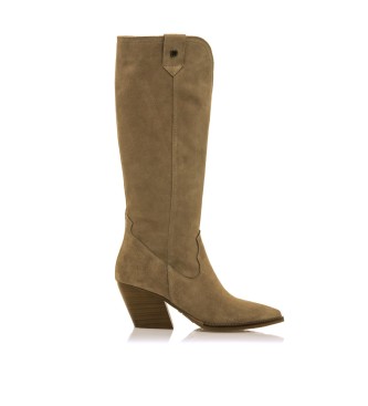 MTNG para mujer. 59638 Botas de Piel Missouri marrón -Altura tacón 5cm- (36), 5 a 8cm, Cremallera, Casual, MTNG outlet 2024.