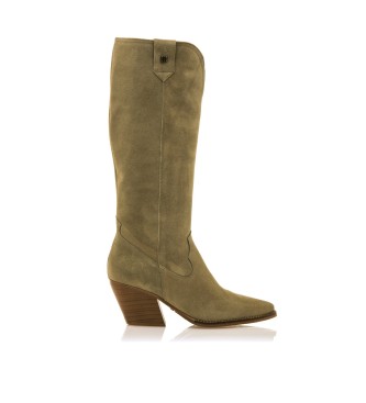 MTNG para mujer. 59638 Botas de Piel Missouri marrón verdoso -Altura tacón 5cm- (41), 3 a 5cm, Cremallera, Casual, MTNG outlet 2024.